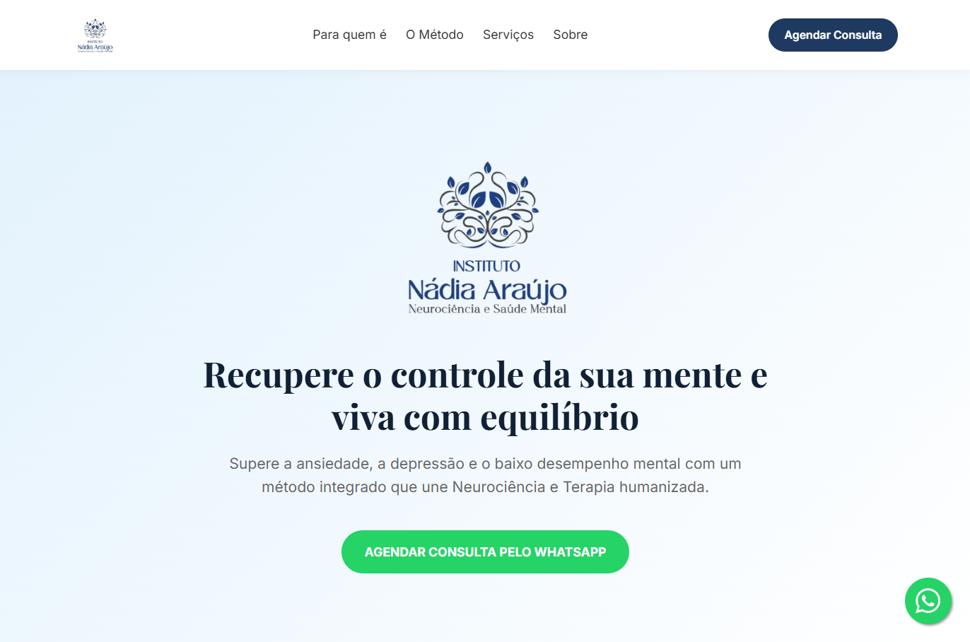 Prévia do site Instituto Nadia Araujo